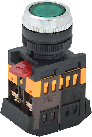 IEK BBT30-ABLFS-K06 Кнопка ABLFS-22 зеленый d22мм неон/240В 1з+1р ИЭК