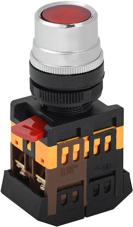 IEK BBT10-ABLF-K04 Кнопка ABLF-22 красный d22мм неон/240В 1з+1р ИЭК