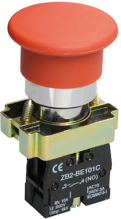 IEK BBG70-BC-K04 Кнопка управления LAY5-BC41"Грибок"  красная 1з ИЭК