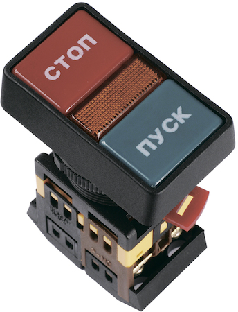 IEK BBD21-PPBB-K51 Кнопка РPВВ-30N "Пуск-Стоп" d30мм неон/240В 1з+1р ИЭК