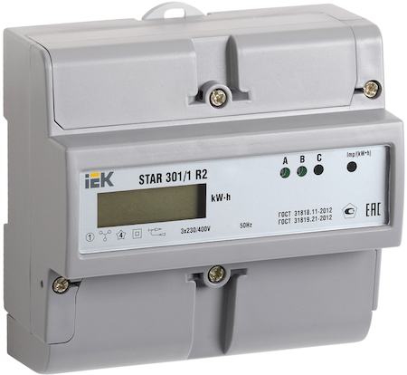 IEK CCE-3R1-1-02-1 Счетчик эл. энергии трехфазный STAR 301/1 R2-5(60)Э