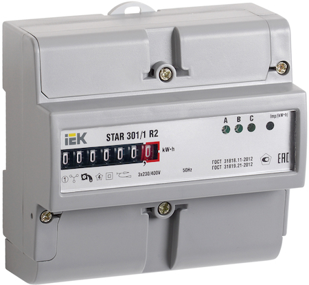 IEK CCE-3R1-2-01-1 Счетчик эл. энергии трехфазный STAR 301/1 R2-10(100)М