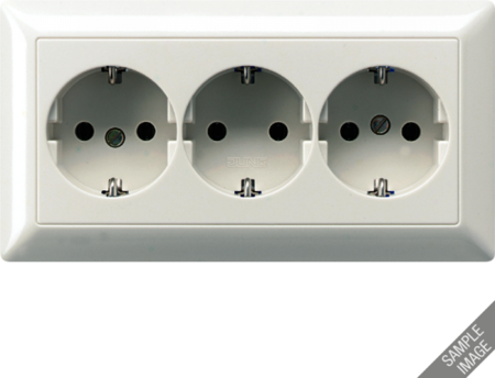 JUNG AS523 Штепсельная розетка SCHUKO 16A 250V~ тройная, полная плата; слоновая кость