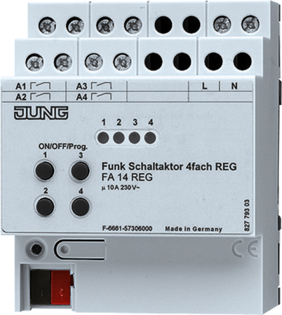 JUNG FA14REG Радиоисполнитель 4-канальный 4ТЕ