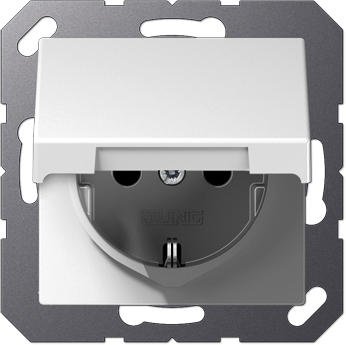 JUNG A1521KLWW Штепсельная розетка SCHUKO 16A 250V~ с крышкой; белый