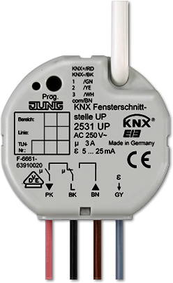 JUNG 2531UP Flush-mounted room climate interface