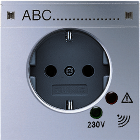 JUNG AL2521KINAUF Штепсельная розетка SCHUKO 16А 250V~ с защитой от перенапряжения; алюминий
