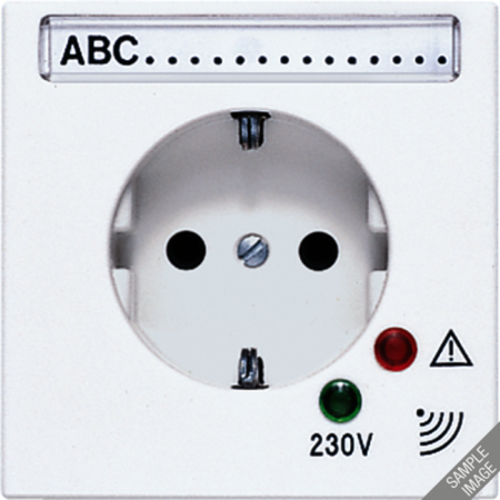 JUNG LS521KINAUFO Штепсельная розетка SCHUKO 16А 250V~ с защитой от перенапряжения и полем для надписи, оранжевая