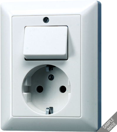 JUNG AS5576U Штепсельная розетка SCHUKO 16A 250V~ с универсальным выключателем; слоновая кость