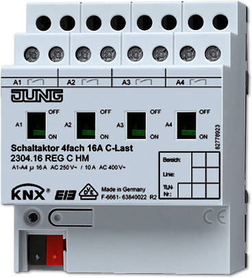 JUNG 2304.16REGCHM KNX/EIB-актуатор; 4 выхода