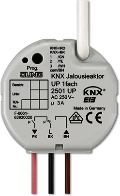 JUNG 2501UP Flush-mounted актуатор штор, 1 канал