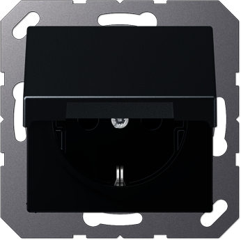 JUNG A1521BFKLANM Штепсельная розетка SCHUKO 16A 250V~ термопласт; с крышкой; матовый антрацит