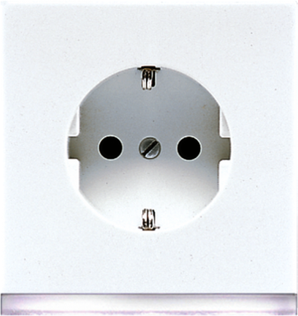 JUNG LS520-OWWLEDW Штепсельная розетка SCHUKO 16A, 250V~ с подсветкой; белая
