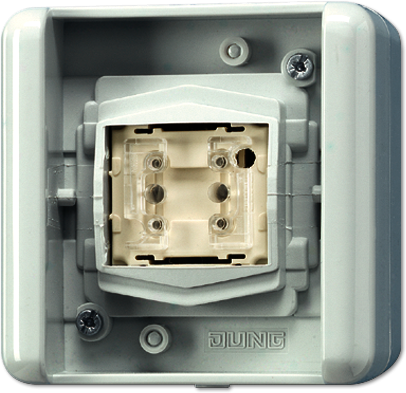 JUNG 8471.02LEDW KNX/EIB выключатель\кнопка, 2 позиционная, для накладного монтажа с BCU