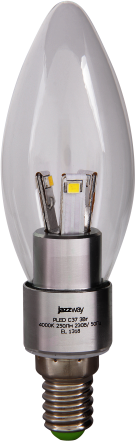 1025128 PLED-C37  CLEAR  5w 2700K 390Lm E14 230V/50Hz  Jazzway