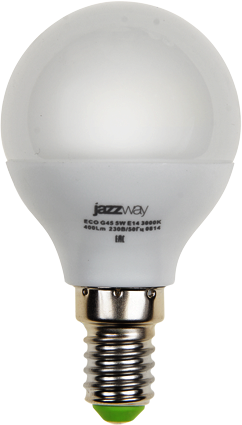 1036896 PLED- ECO-G45 5w E14 3000K 400Lm 230V/50Hz  Jazzway