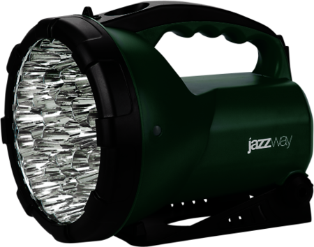Jazzway 3327224з Фонарь JAZZway Accu6-L36 (зел.) , (1/12)