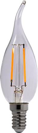 1028013 PLED CA37 OMNI  4w 2700K 400 Lm E14 230/50  Jazzway
