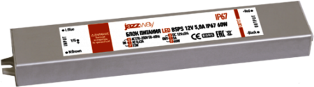 Фото Jazzway 3329273A Драйвер BSPS 12V5,0A=60W влагозащищенный IP67