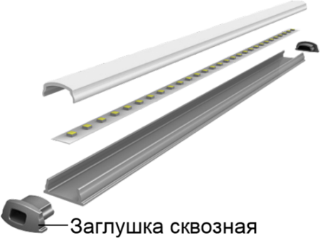 Jazzway 5009646 Заглушка торцевая для PAL 1105  СКВОЗНАЯ