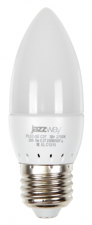 1028082 PLED-SE C37  3w 2700K 200 Lm E27 230/50  Jazzway
