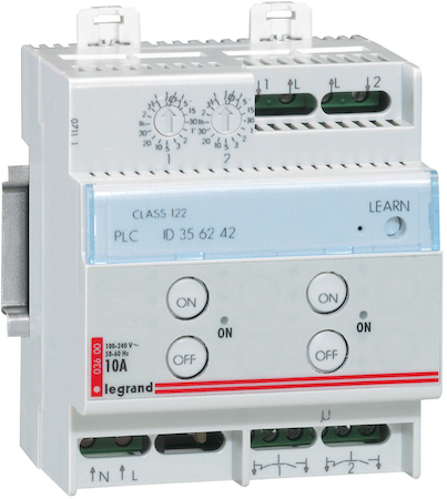 Legrand 003600 Выключатель 2кан 10A DIN IOBL