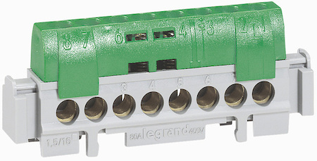 Legrand 004838 Клемм.зел.2х6-25+33х1.5-16мм2