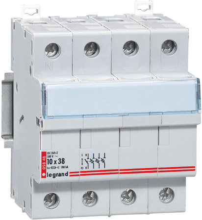Legrand 005848 Держатель плавк. вставок 3П+Н 10х38