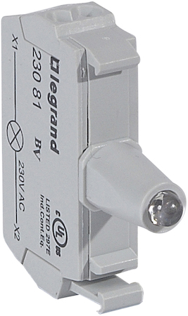 Legrand 022981 Osmoz монт.адап. 3 поста, подсв.КРАСН. 12-24В, +2хНО+Н3 конт.бл. винт.кл