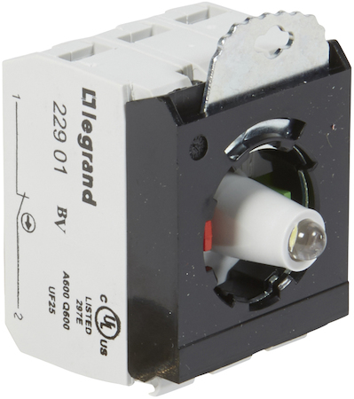 Legrand 023003 Osmoz монт.адап. 3 поста, подсв.БЕЛ. 12-24В, +НО+Н3 конт.бл. винт.кл