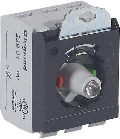 Legrand 023004 Osmoz монт.адап. 3 поста, подсв.КРАСН. 12-24В, +НО+Н3 конт.бл. винт.кл
