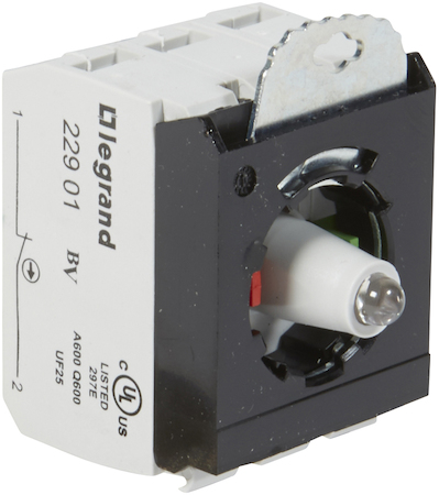 Legrand 023005 Osmoz монт.адап. 3 поста, подсв.ЗЕЛ. 12-24В, +НО+Н3 конт.бл. винт.кл
