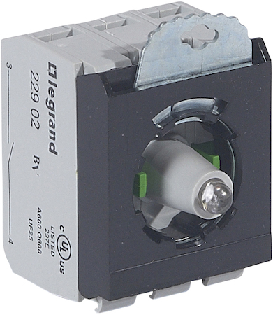 Legrand 023006 Osmoz монт.адап. 3 поста, подсв.БЕЛ. 12-24В, +2хНО конт.бл. винт.кл