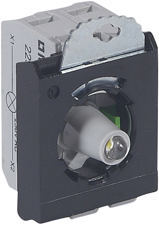 Legrand 023010 Osmoz монт.адап. 3 поста, подсв.БЕЛ. 230В, +НО конт.бл. винт.кл