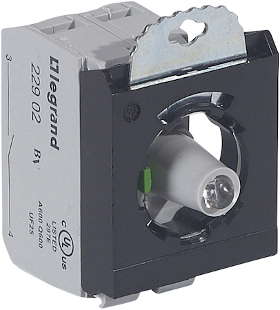 Legrand 023011 Osmoz монт.адап. 3 поста, подсв.КРАСН. 230В, +НО конт.бл. винт.кл