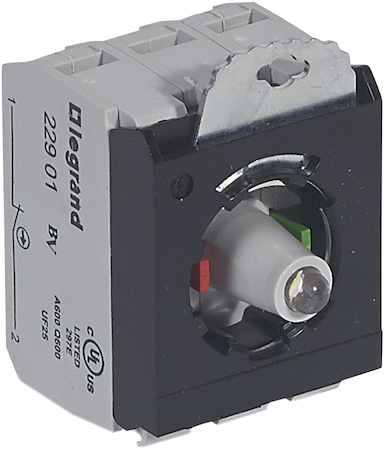 Legrand 023013 Osmoz монт.адап. 3 поста, подсв.БЕЛ. 230В, +НО+Н3 конт.бл. винт.кл