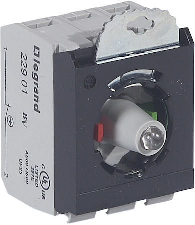 Legrand 023014 Osmoz монт.адап. 3 поста, подсв.КРАСН. 230В, +НО+Н3 конт.бл. винт.кл