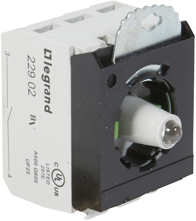 Legrand 023016 Osmoz монт.адап. 3 поста, подсв.БЕЛ. 230В, +2хНО конт.бл. винт.кл