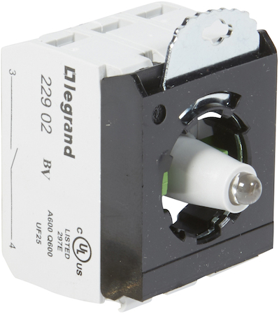 Legrand 023017 Osmoz монт.адап. 3 поста, подсв.КРАСН. 230В, +2хНО конт.бл. винт.кл