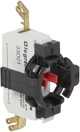 Legrand 023025 Osmoz монт.адап. 1 пост +НЗ конт.бл. внеш.кл
