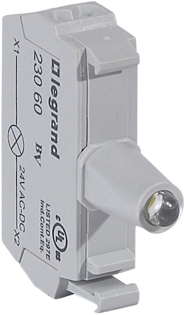 Legrand 023060 Osmoz блок.подсв. 12-24В БЕЛ. пруж.кл