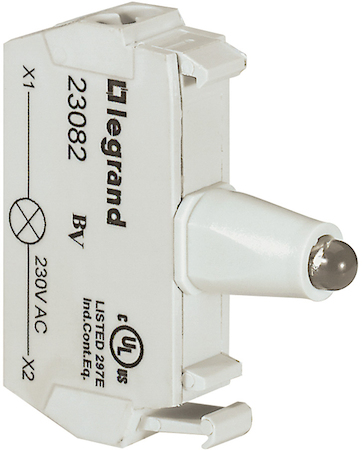Legrand 023082 Osmoz блок.подсв. 230В ЗЕЛ.пруж.кл