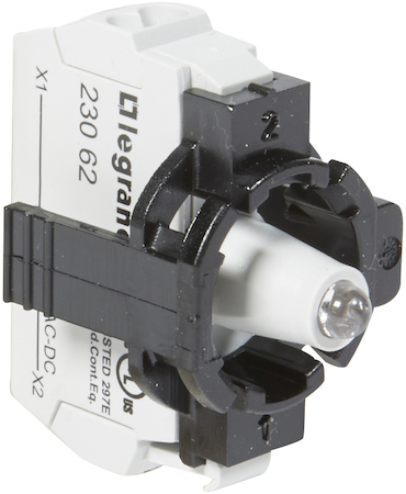 Legrand 023112 Osmoz монт.адап. 1 пост. подсв.ЗЕЛ. 12-24В пруж.кл