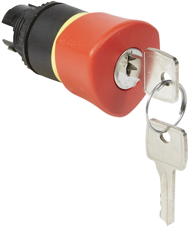 Legrand 023892 Osmoz гол.кнопки EN418 ключ455 экстр.откл.КРАСН. 40мм. возвр-пов.