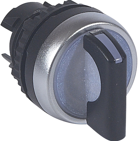 Legrand 024056 Osmoz гол.перекл.подсв. ЧЕРН.ручк. 3 п с возвр.справа в 0. 45°(1-0-2) 10-12-2 час.