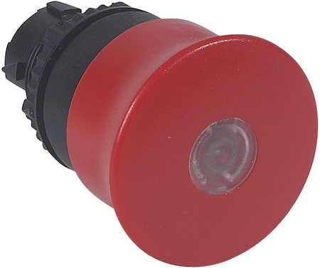 Legrand 024080 Osmoz гол.кн.подсв. гриб. экстр.откл.КРАСН. 40мм. тяни-толк.