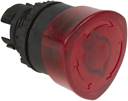 Legrand 024091 Osmoz гол.кн.подсв. гриб. экстр.откл.КРАСН. 40мм. возвр-пов.