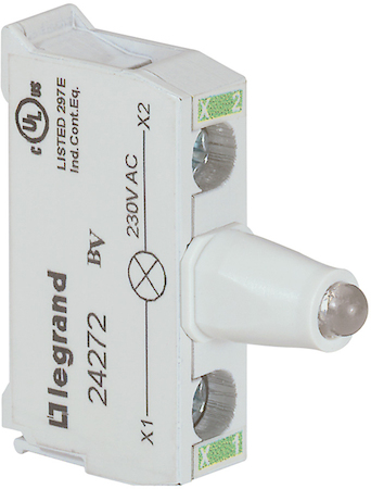 Legrand 024272 Osmoz блок.подсв. 230В ЗЕЛ. для кн.постов винт.кл