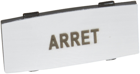 Legrand 024334 Osmoz вставк. узкая алюм. "ARRET" надпись