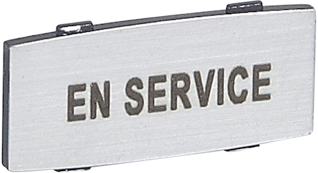 Legrand 024335 Osmoz вставк. узкая алюм. "EN Service" надпись
